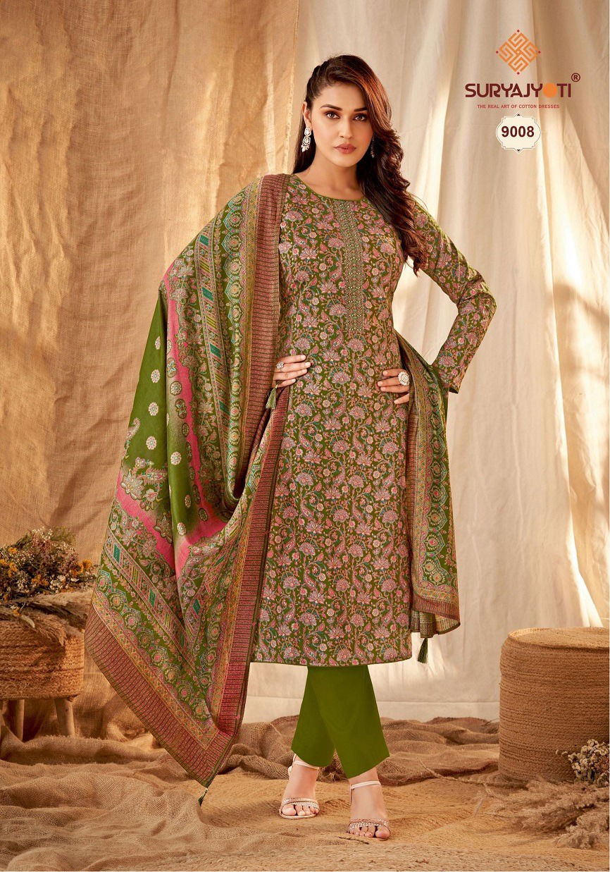Kalki Vol 9 By Suryajyoti Printed Jam Satin Dress Material Wholesale Market In Surat
